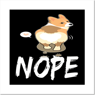 Nope - Corgi (22) Posters and Art